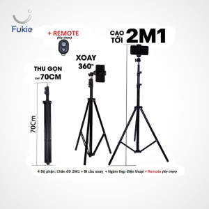 Tripod 3 chân TLS 2M1 - Gậy chụp ảnh Quay Phim - Giá đỡ hợp kim Xoay 360 độ