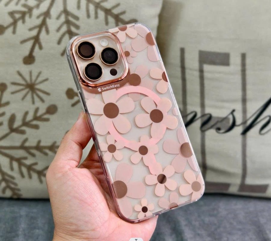Ốp điện thoại cute hoa nổi 3D